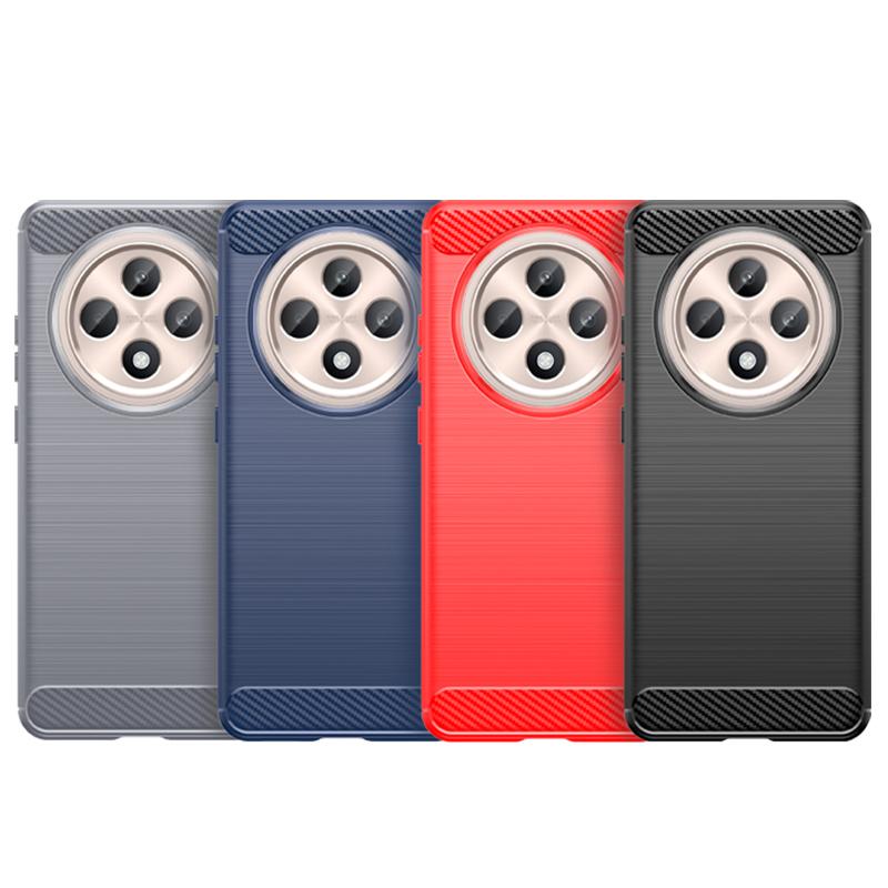 For Reno 12F Case Cover OPPO Reno 12F Capas New Phone Bumper Back Armor Shockproof Carbon Fiber Soft TPU Fundas Reno 12F Reno12F