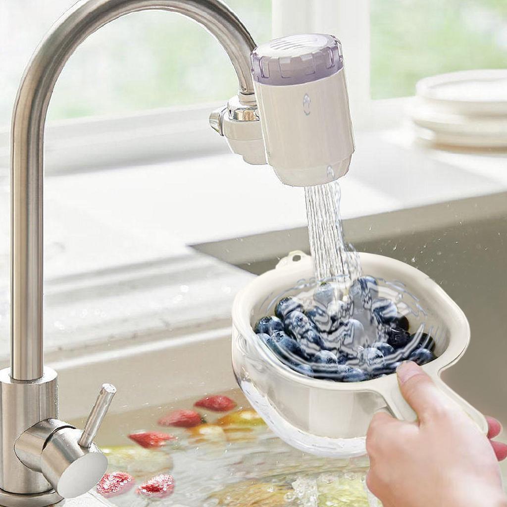 Fruit Washing Bowl With Strainer Kitchen Colanders 2 In 1 Rotatable Strainer Colander With Handle For Washing Cleaning Berries