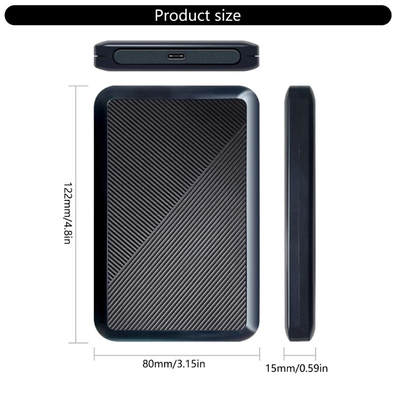 Portable Type C 2.5in SSDs Hard Drive Case for SATAs Drives Featuring Fast USB3.1 Connectivity 2.5Inch Hard Disk Box