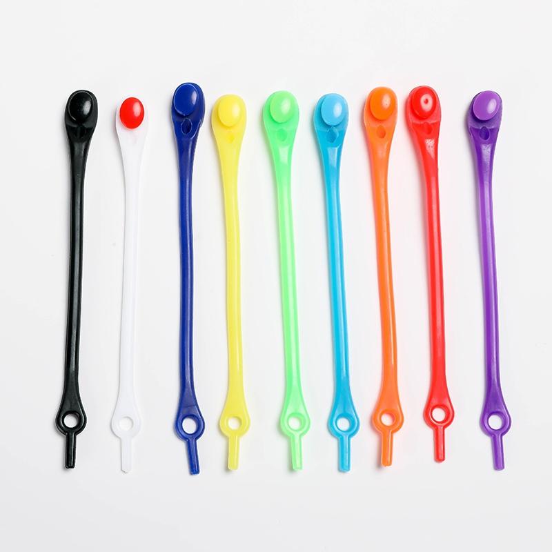 12 Stück Silikon-Schnürsenkel für Schuhe ohne Krawatte, elastische Schnürsenkel, für Turnschuhe, Kinder und Erwachsene, Gummi-Schnürsenkel, Einheitsgröße, passend für alle Schuhe