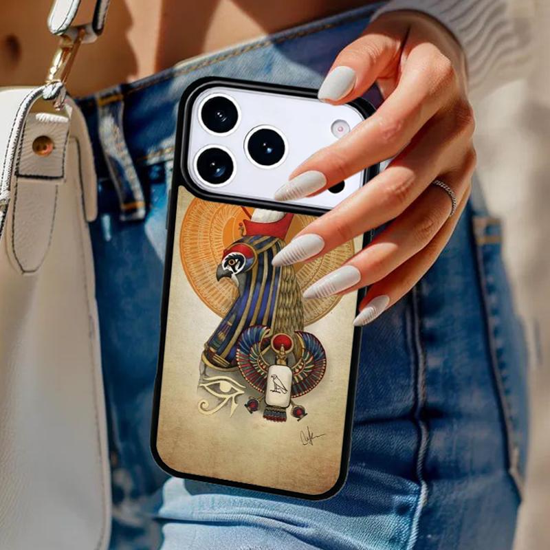 Egypt Nefertiti Anubis Ankh Phone Case For iPhone 17 Air 14 15 13 12 Max Cover For Apple 14 15 16 16e 11 Pro Max Plus