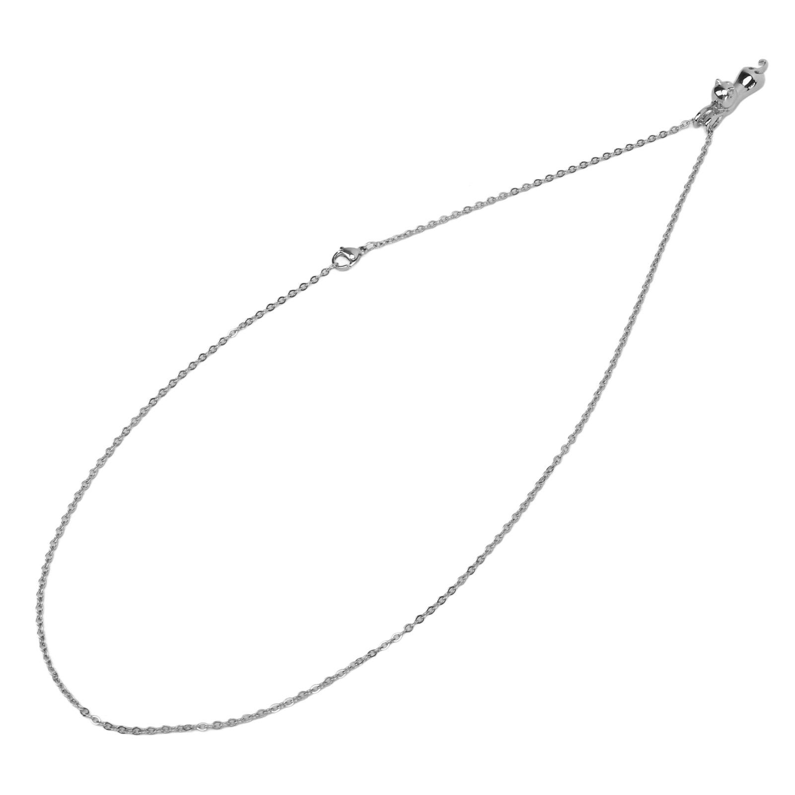 

Cute Cat Shaped Pendant Cremation Urn Necklace for Ashes Stainless Steel Pet Memorial Necklace Steel Color