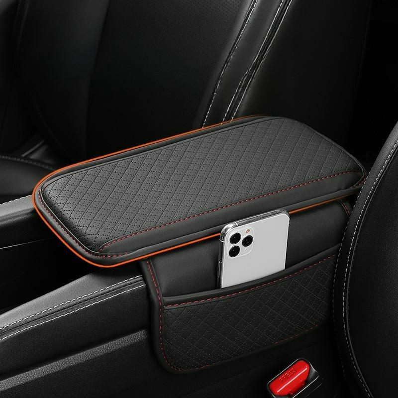 Car Armrest Cushion Universal Wear Resistant Center Console Cover with Storage Pocket Auto Arm Rest Pad Protector Fit Most Cars