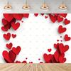 Heart of Love Backdrop, Romantic Love Tree with Red Roses, for Party Decoration, Celebration Background, Banner2348
