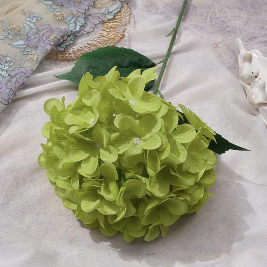 Real Touch Artificial Hydrangea Flower 27.5" Full Fake Hydrangea Flower Lifelike Faux Silk Hydrangeas for DIY Wedding Bouquet Spring Indoor