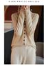 Women's 100% Wool Stand Collar Seamless Cardigan - Loose Knit Long Sleeve Cashmere Coat for Autumn/Winter