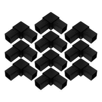 10 Stück 25x25 Vierkantrohrverbinder Kunststoff-Fittings 2-Wege Klimaanlagen-Gestelladapter Einfache Montage Stabil