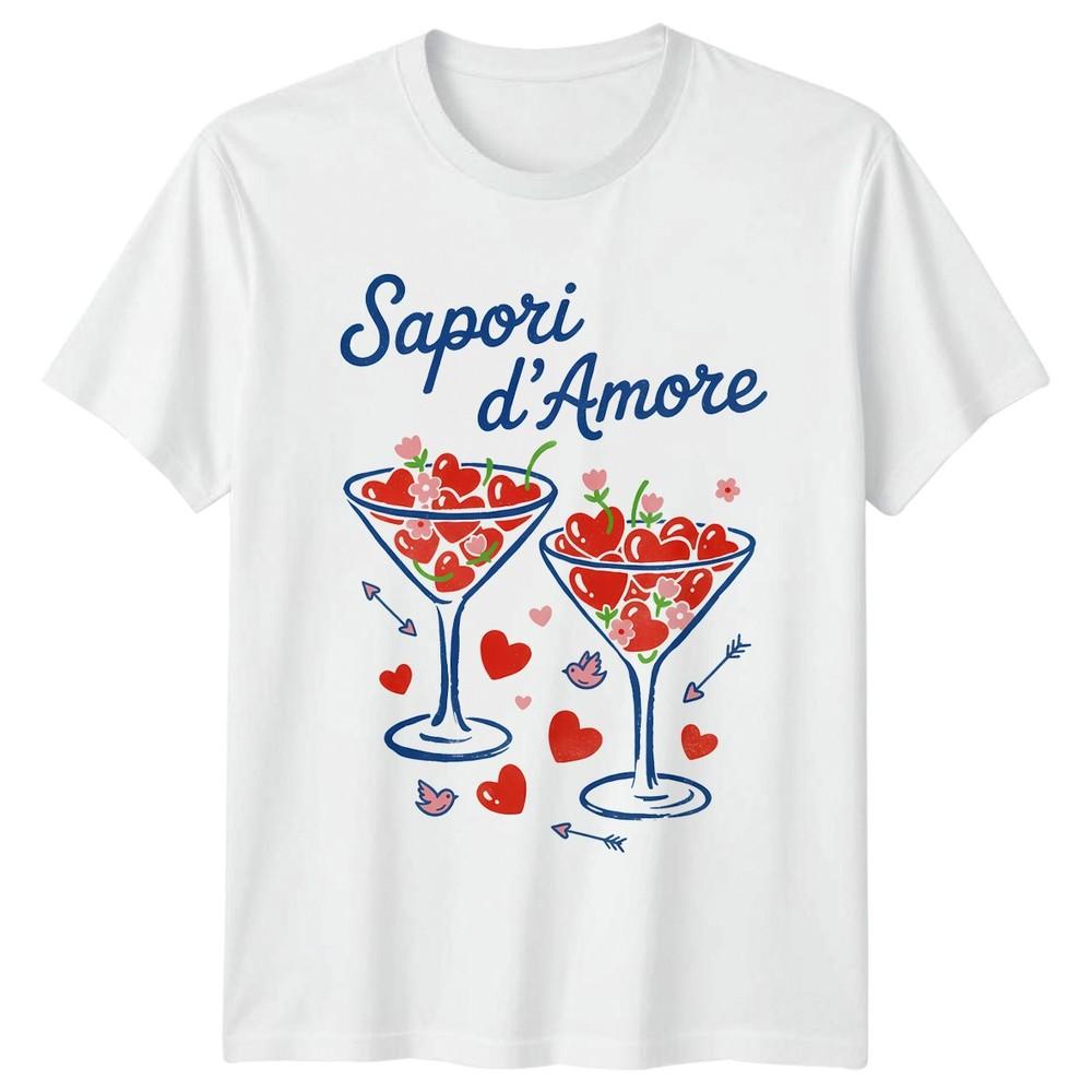 Sapori Damore Unisexs TShirt Italian RoUnisexce Valentine Day Valentines Day Gift S