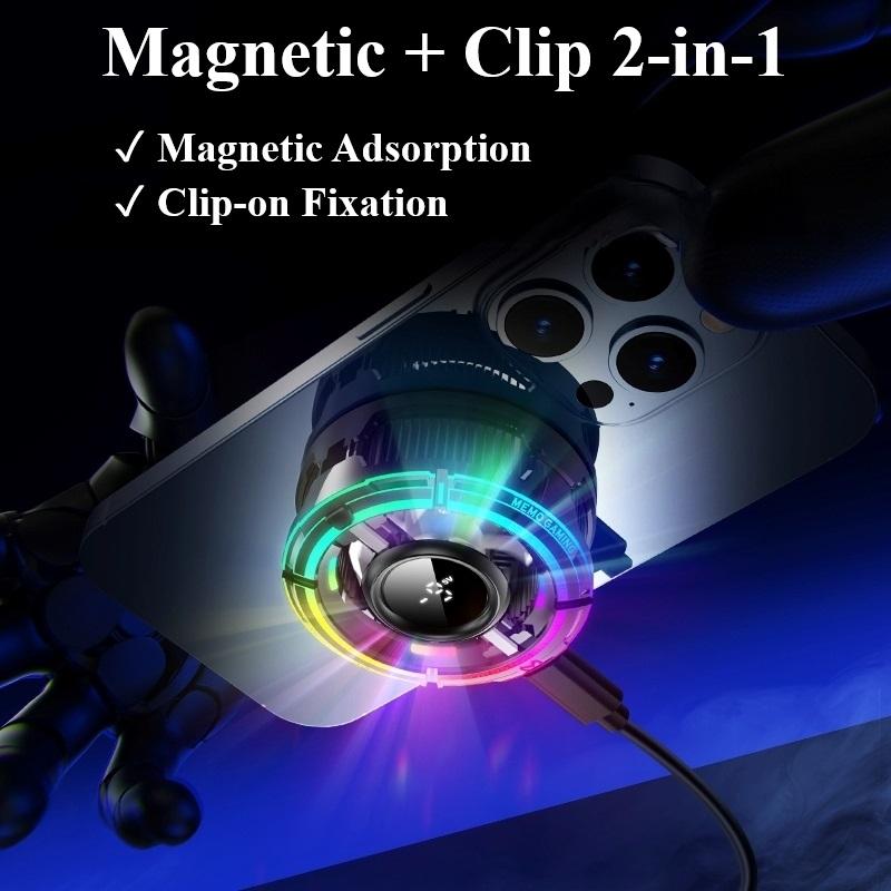 CX15 Duży Ekran 5V3A Półprzewodnikowy Chłodnica Telefonu Radiator Wysokiej Mocy Magnetyczne Chłodzenie ze Światłem RGB AI Kontrola Temperatury
