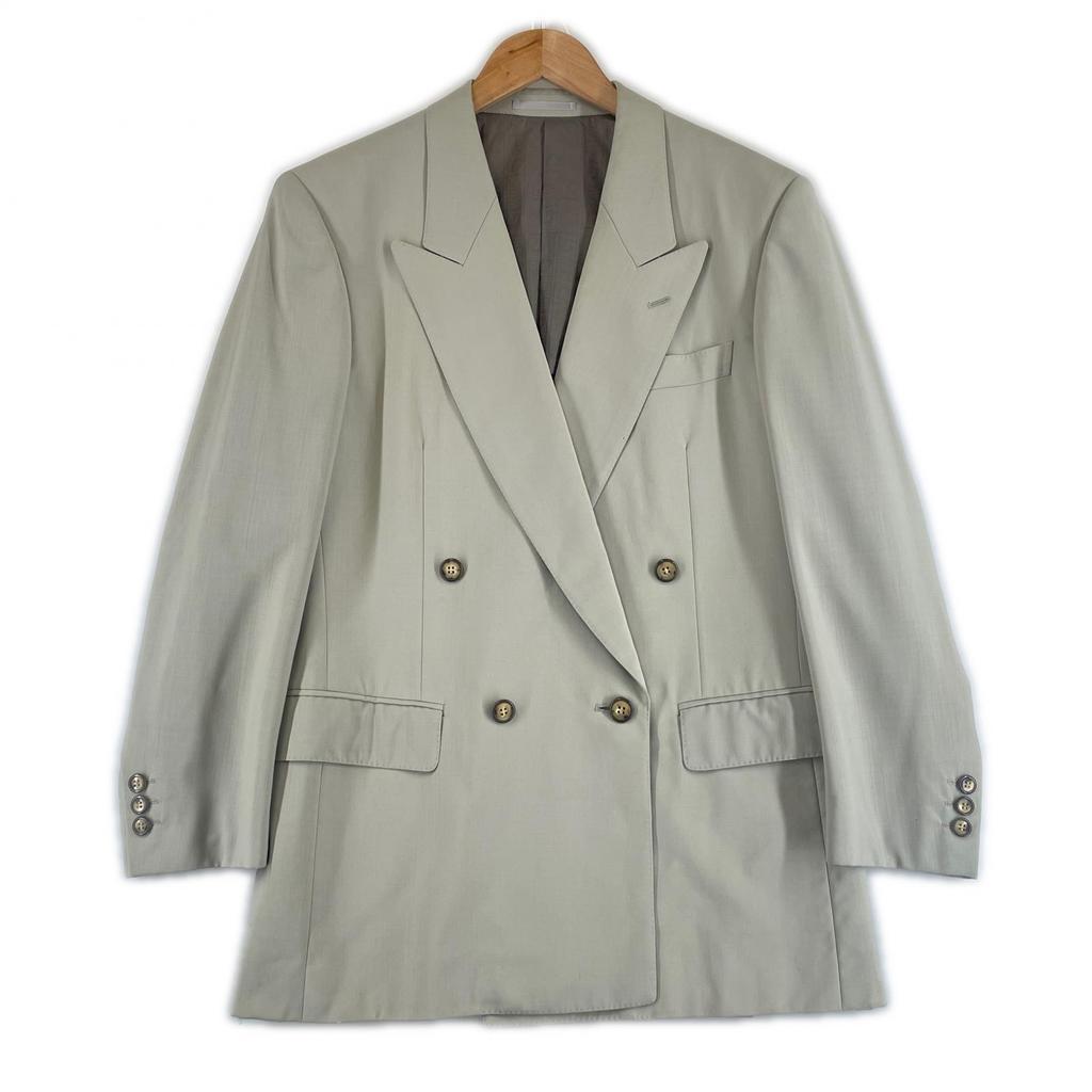 LANVIN Plain setup Sage Gray mens S48-25 / 79 used