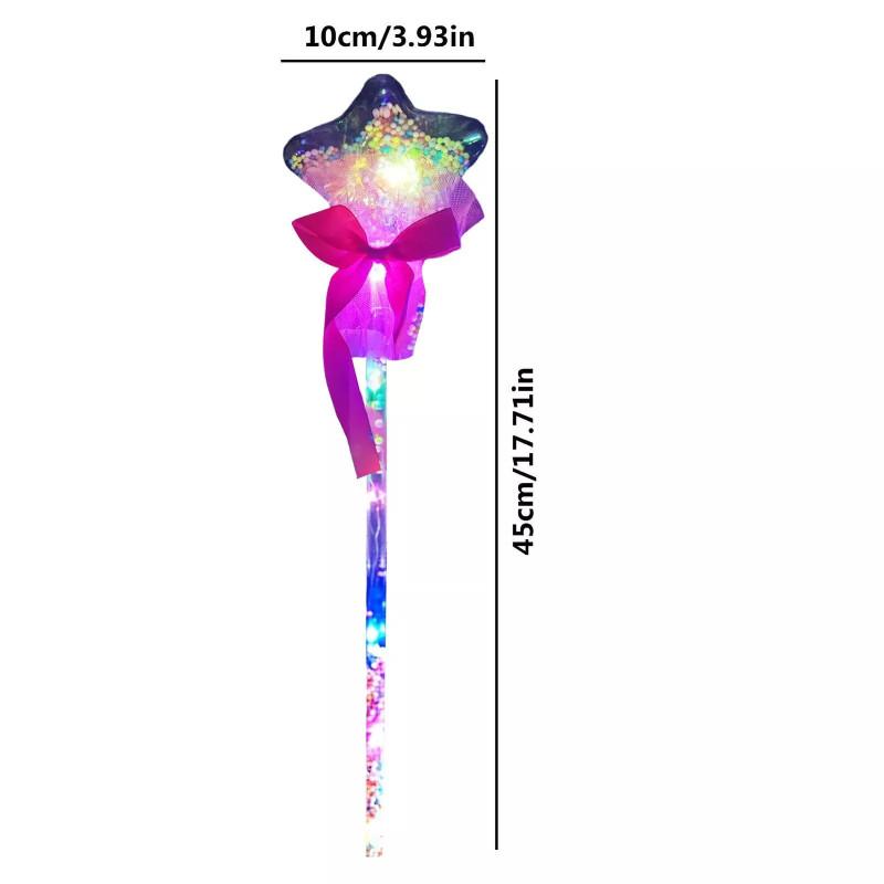 Light Led Up Sticks Toy Christmas Tree Pentagram Princess Flash Wand Prop Party