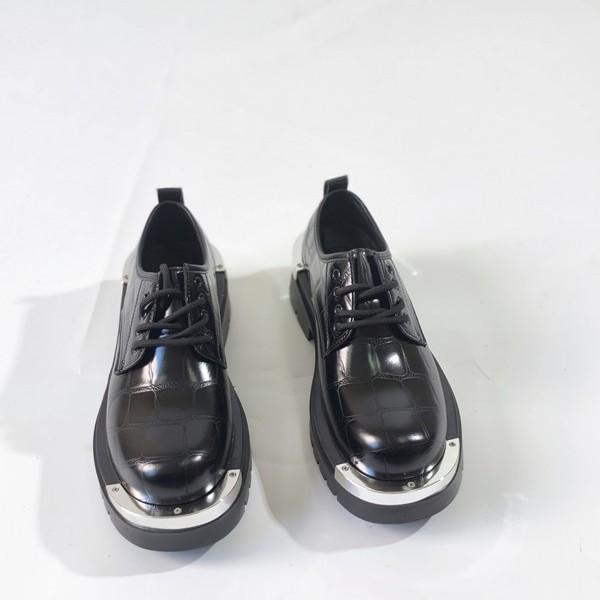 Fashion Spring Autumn New Designer Platform Men's Dress Shoes Fashion Business Formal Bright Face Patent Leather Black Derby Shoes Men