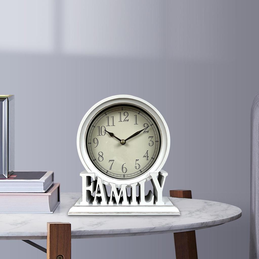 Stand Non Ticking Easy to Read Decorative Mantel Room Fireplace Office Bathroom Ornament
