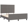 Bed Frame with Headboard Gray 140 x 190 cm Faux Leather