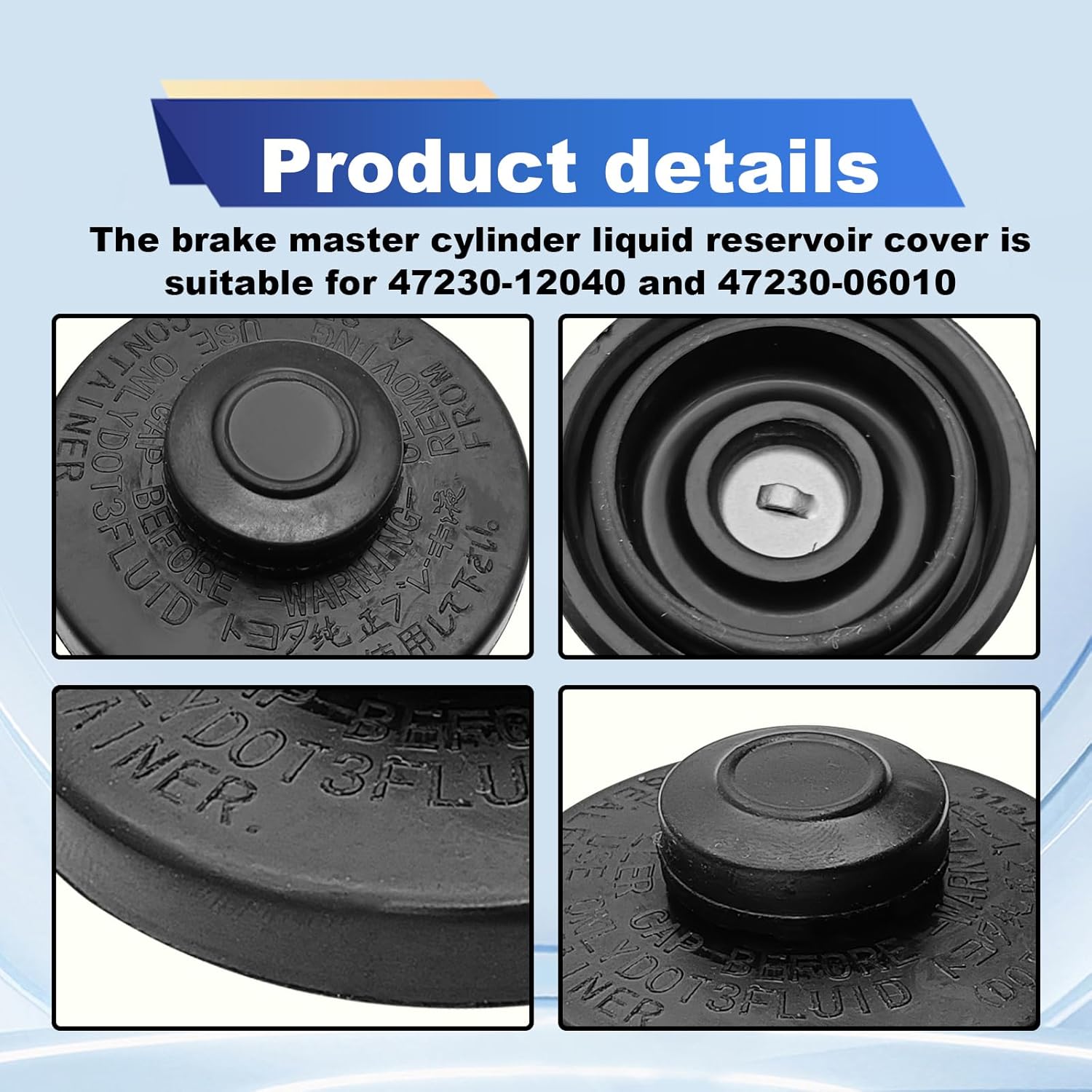 

Brake Master Cylinder Fluid Reservoir Cap Compatible With Toyota Highlander 4Runner Sienna Avalon Corolla RAV4 Camry Replace OE 47230-06010
