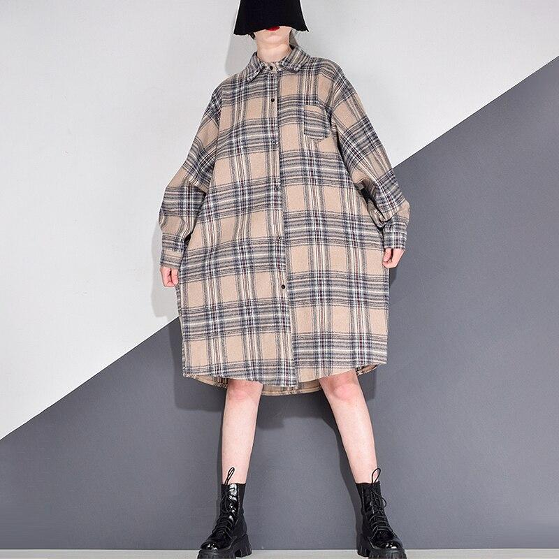 XITAO Striped lattice Blouse Fashion Women Shirt GCC2740