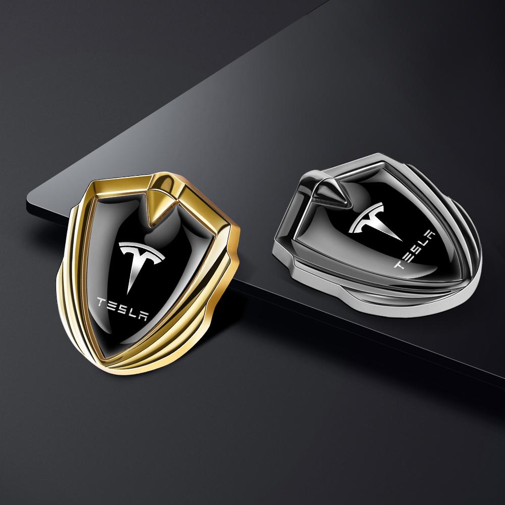 1 Stück 3D Metall Auto Dekoration Aufkleber Auto Schild Abzeichen Aufkleber Für Tesla Model 3 Model S X Model Y Roadster SpaceX Cybertruck
