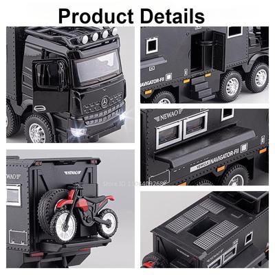 1:24 NOMADISM Raptor F150 RV Alloy Model Car Toy Metal Diecast Miniature Off Road Vehicle Models Sound Light Toys For Kids Gifts