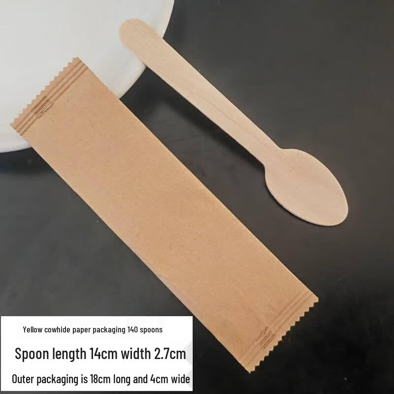 ZISIZ Disposable Eco-Friendly Wooden Cutlery Set