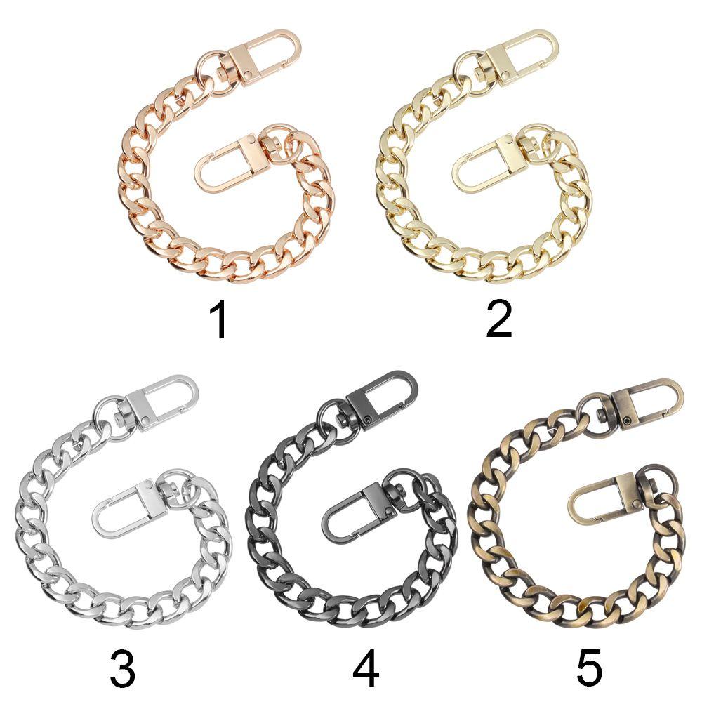 Parti&Accessori in Alluminio Ultraleggeri Cinghie per Borsa a Spalla Catena per Portafoglio Sostitutiva Estensore Catena Piatta Metallica con Fibbia Metallica