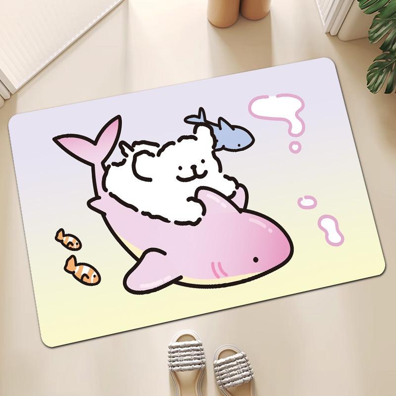 Funny Dog Diotomite Bath Mat Super Absorbent Washroom Quick Drying Carpet Non Slip Diatom Mud Rug Shower Room Easy Clean Doormat