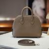 25 New Semi-handmade Wax Wire Steel Hardware First Layer Evercolor Leather Mini Shell Bag, Bowling Handbag