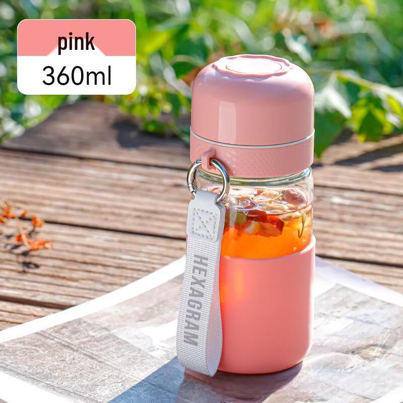 

Hejiangshi HY-104 Tea Infuser Glass Water Bottle 360ml