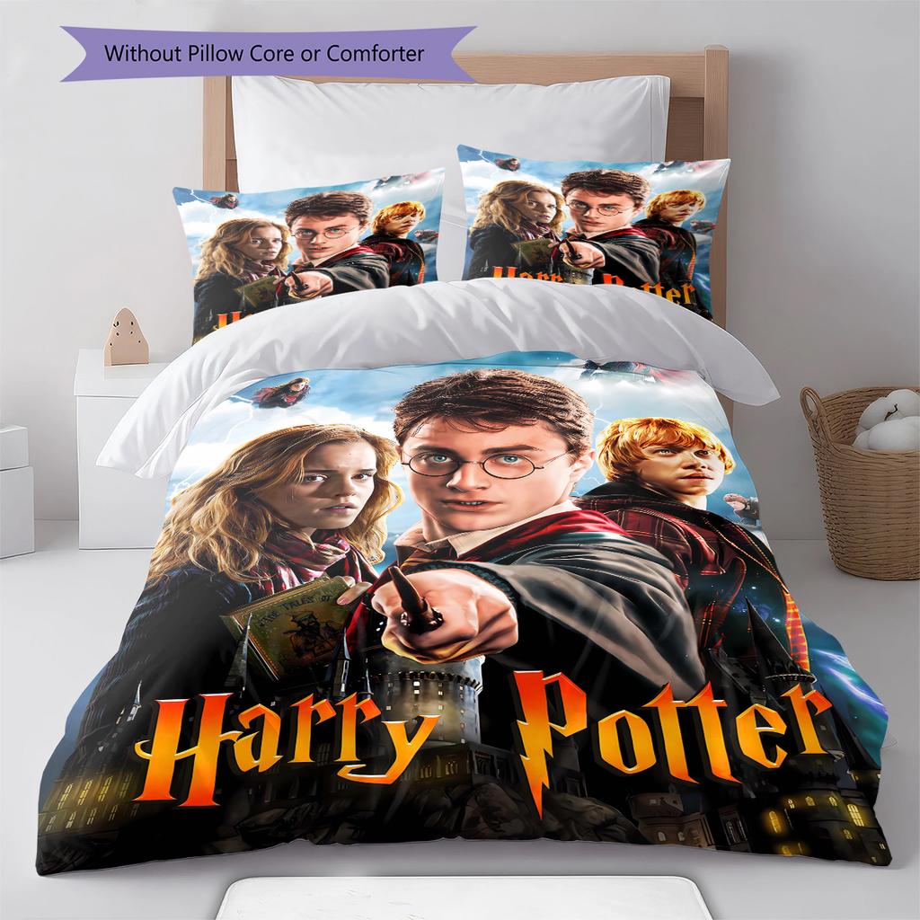 Steel L-plate Pattern Bedding Quilt Set Quilt Cover Pillowcase Home Decoration Gift (1 * duvet cover + 2 * pillowcase, without core)