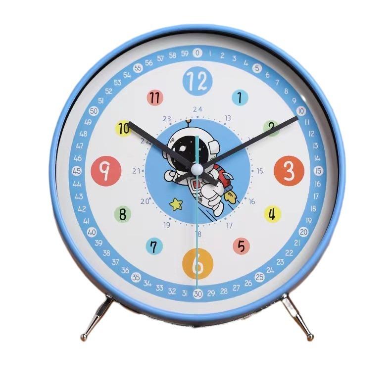 New Children's Learning Self Discipline Sitting Clock Cartoon Table Ornament Vertical Clock