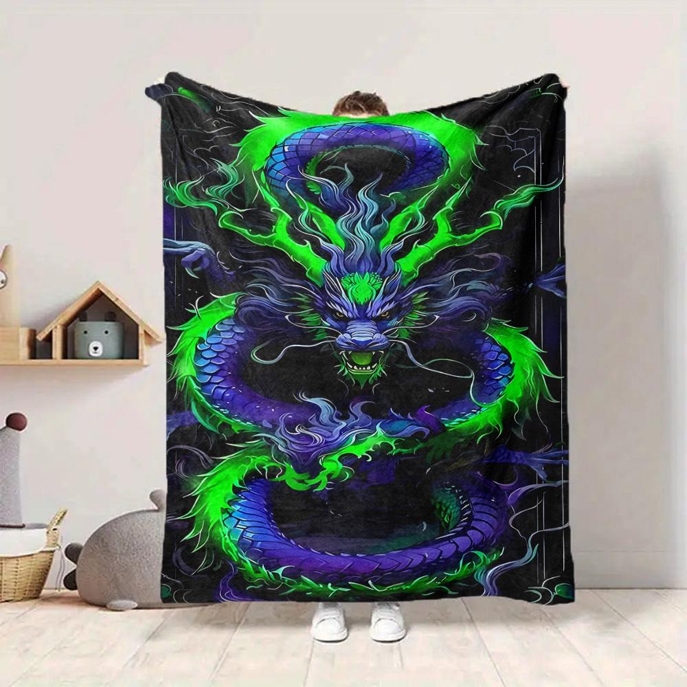 1PC Dragon Artwork Blanket, Throw For Sofa, Bed, Travel, Printing Blanket With Soft And Warm Fabric yy250918135
