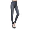 Lady's Denim Print Fake Jeans Look Like Leggings Seamles Sexy Stretchy High Waist Slim Skinny Jeggings with Pockets Full Length