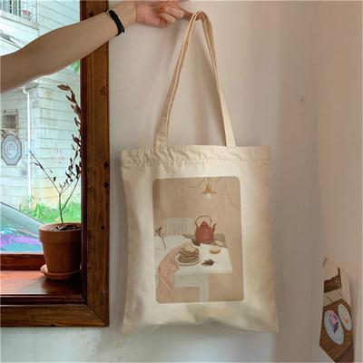Fashion Versatile Funny Women's Canvas Tote Bags Girls Reusable Shopping Bags Foldable Eco Bags Aesthetic Student Books Tote Bag