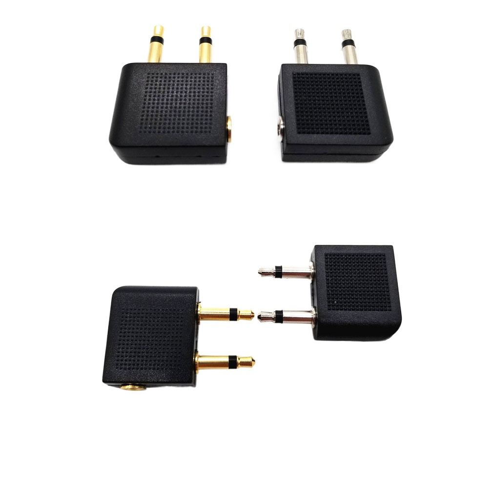 Airline Airplane Connector 3.5mm Plug Adaptor Jack Double 3.5mm Earphones Aircraft Plug
