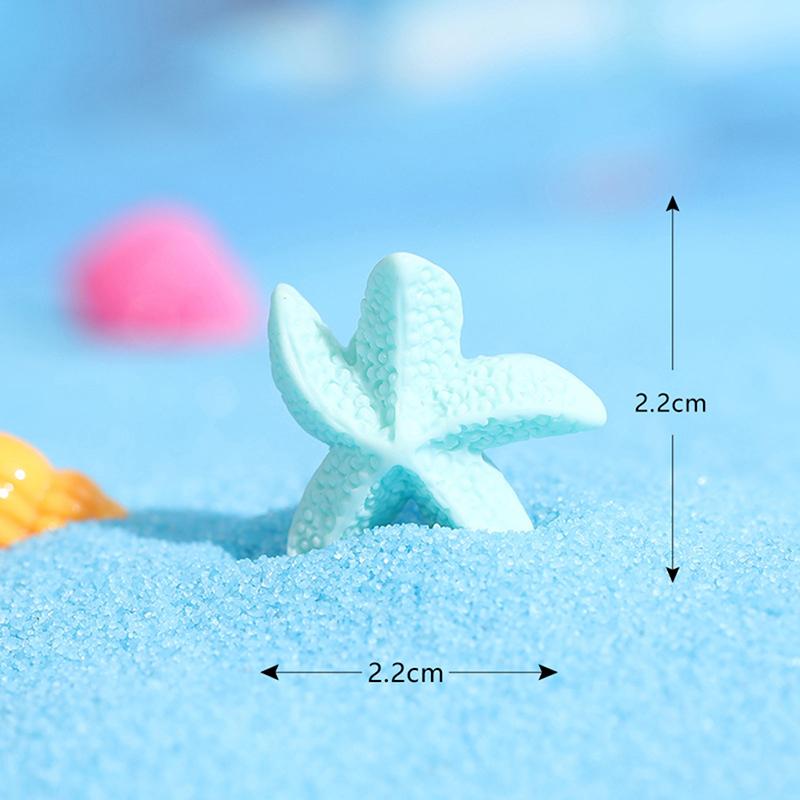 Mini Colorful Five-Pointed Starfish Sea Star Resin Fish Tank Starfish Ornaments