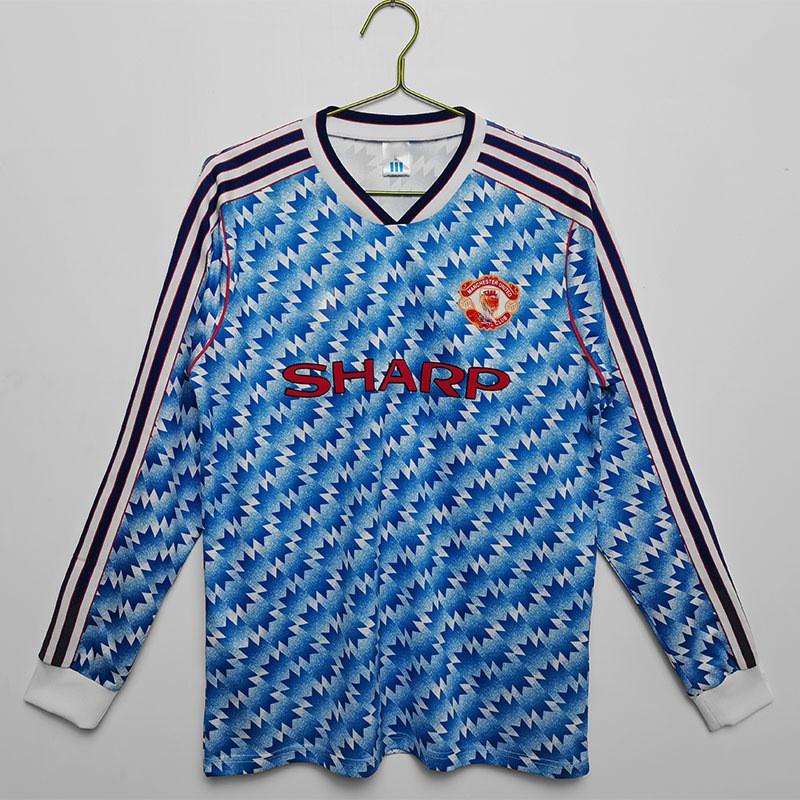 Long Sleeve Retro Football Jersey Men Classic Club National Team Style Sports Training Wear