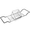 Metal Bathtub Rack Retractable Adjustable Removable Stand Bathroom Caddy Tray Rack for Hotels