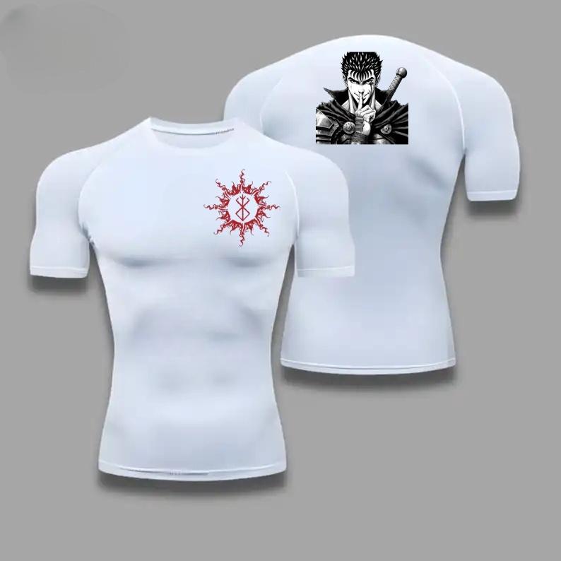 Guts Herren Kompressionsshirt Sport Schnelltrocknend Fitness T-Shirt Eng Schweißabsorbierend Joggen Radfahren Outdoor 8 Farben Kurzarm