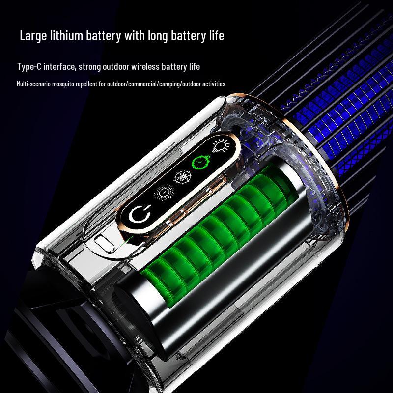 Rechargeable LED Mosquito Killer Lamp - USB Powered Insect Repeller with Electric Shock Technology