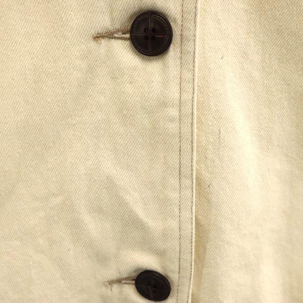 Denim&Co Old Stainless collar coat off white Women Used