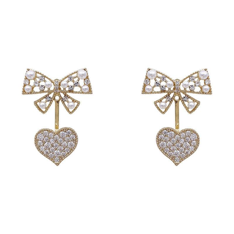 Pinkdudu Cute Hollow Out Heart Stud Earrings Korean Style Zinc Alloy Earrings Gold Plated Drop Earrings Women Jewelry PD2223