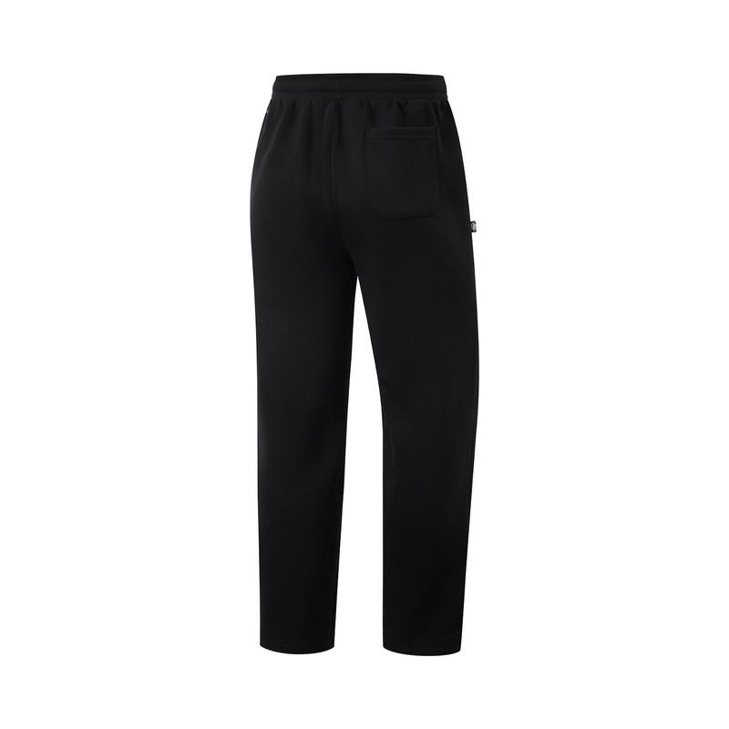 Li-Ning Sports Lifestyle Series Letter Mid-Waist Drawstring Breathable Versatile Loose Casual Pants Men pants Black AKLUB35-1