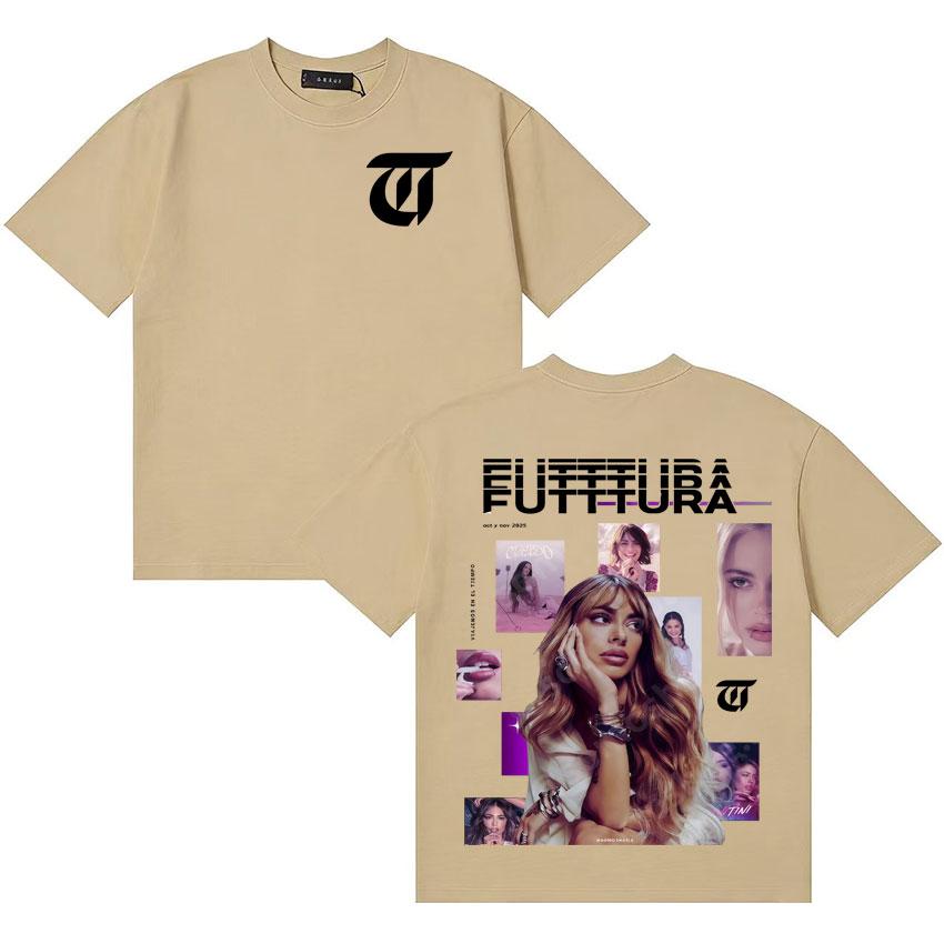 hot Singer TINI Futtura 2026 fashion album merch Unisex Tshirts Unisexs Womens Short Sleeve streetwear High Quality Oversized Tees