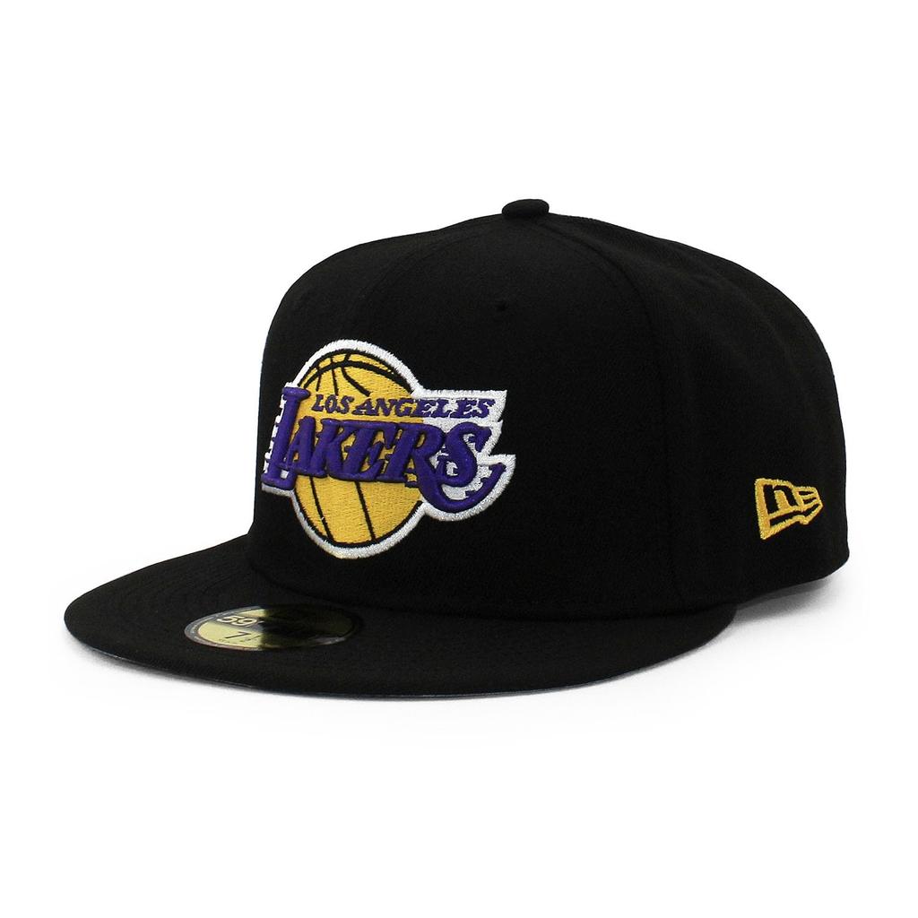 New Era Cap 59FIFTY Los Angeles Lakers NBA TEAM BASIC FITTED CAP LOS ANGELES LAKERS Black Basketball Rui Hachimura LeBron James Luka Doncic 5950 Sz 8