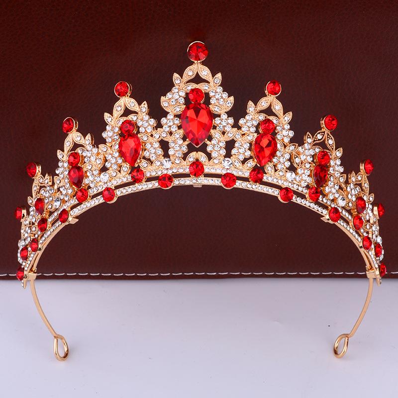 Bridal Crown Headdress Luxury Queen Hairband Wedding Alloy Rhinestone Hair Accessory Crown
