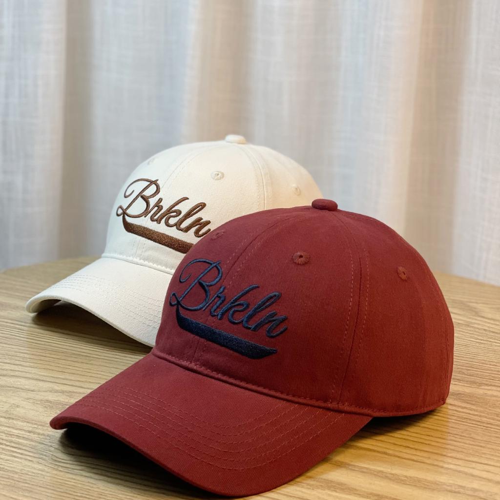 Hats for Women Korean Style New Letter Embroidered Baseball Cap American Retro Big Head Circumference Showing Face Small Deep Top Peaked Cap for Men