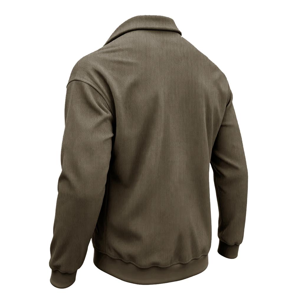 Herren Cordjacke Reverskragen Knopfleiste Seitentasche Vintage Amerikanisch Retro Lässige Oberbekleidung Herbst Winter Tägliche Jacken