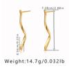 French Irregular Line Design Copper Plated 18k Gold Earrings For Women
