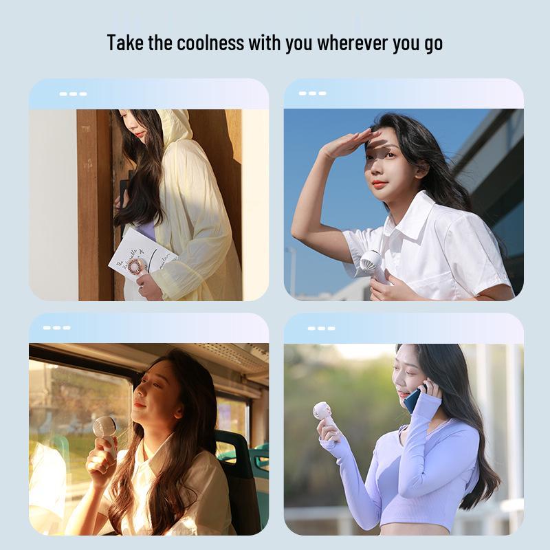 F3 Mini Handheld Climbing Fan: Portable Turbine, USB Rechargeable, High-Speed Desktop & Outdoor Use.