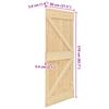 NARVIK Interior Door Solid Pine Natural Finish 80 X 210 Cm