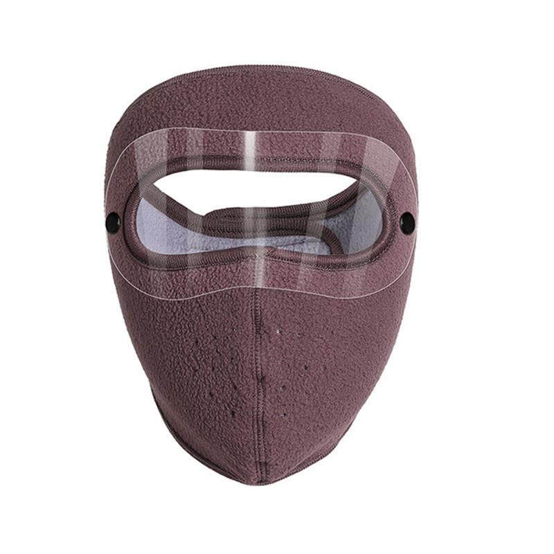 Winter Warm Mask Thickened Fleece Windproof Motorcycle Cycling Face Mask Bike Riding Sportmask Cover with Earmuff Adults